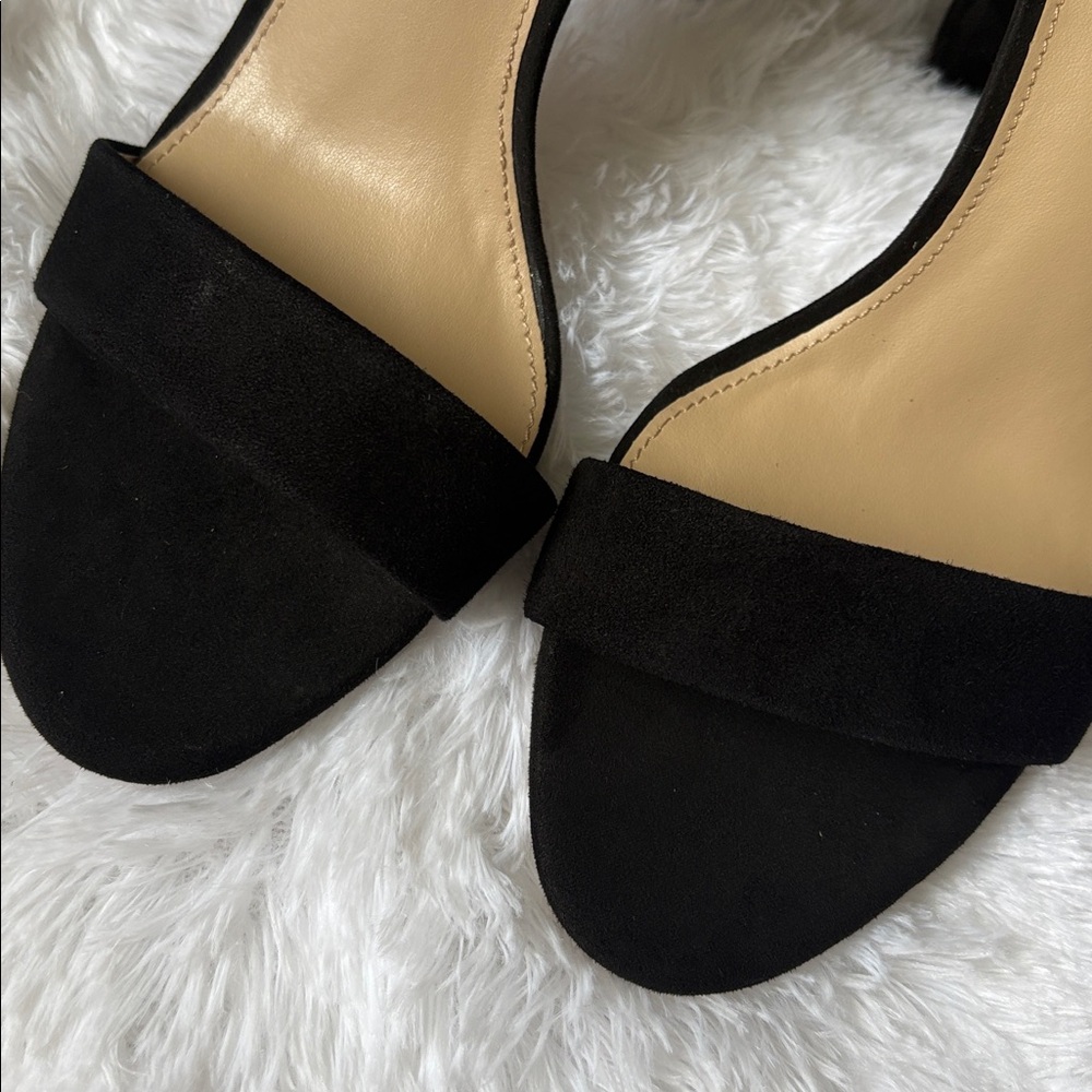 NEW In Packaging Sam Edelman Black Suede Ankle Strap Yaro Sandal Heels Size 9.5 - Picture 4 of 14